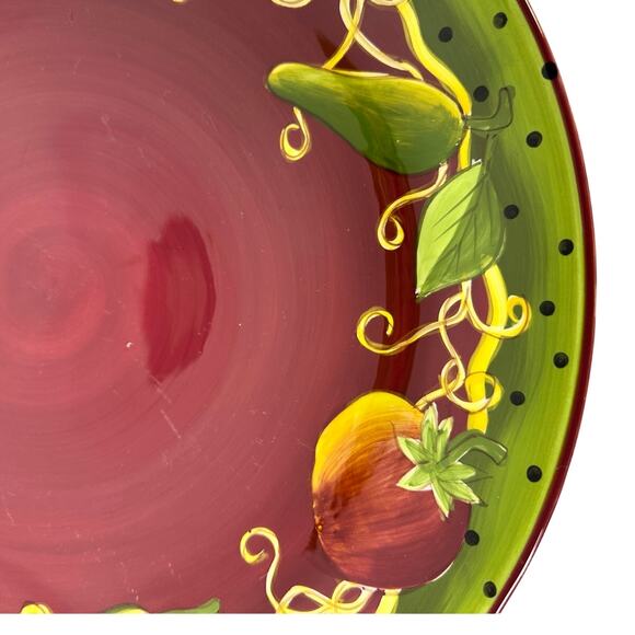 Gates Ware Laurie Gates Vibrant Colorful Art Pottery 14" Large Serving Bowl - Picture 7 of 9